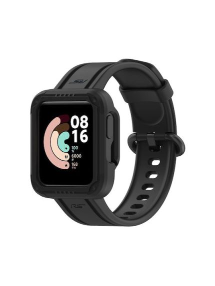 Solid Color Λουράκι Σιλικόνης Μαύρο (Redmi Watch 2 LiteRealme Watch 2)
