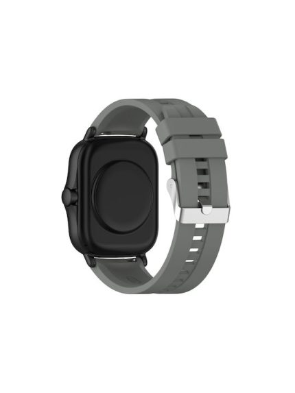 Για Amazfit GTS 2e / GTS 2 Ανταλλακτικό λουράκι σιλικόνης 20mm με ασημί αγκράφα (Γκρι)For Amazfit GTS 4 For Amazfit GTS 3 For Amazfit GTS 2E For Amazfit GTS 2 Mini For Amazfit GTS 2 For Amazfit GTS For Amazfit GTR 42mm For Amazfit Pop Pro