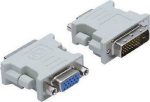 Powertech Μετατροπέας DVI-D male σε VGA female Λευκό (CAB-G020)