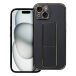 ΔΕΡΜΑΤΙΝΗ Θήκη Kickstand για IPHONE 15 μαύρο - Image 2