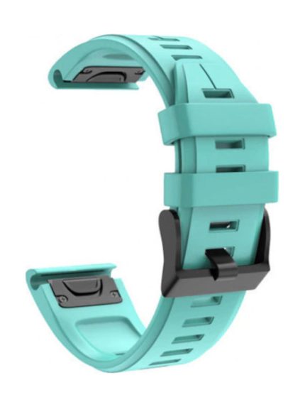 Ανταλλακτικό λουράκι QuickFit Garmin Fenix 3/5x/3HR/5X Plus/6x/6x Pro/7x Sportband Black Buckle Mint (26mm)