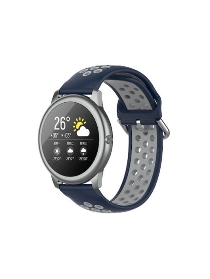 For Xiaomi Haylou Solar LS05 Two-tone Silicone Watch Band, Size: 22mm(Midnight Blue Gray)