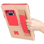 Lenovo Tab P10 TB-X705F & Tab M10 FHD REL TB-X605FC/LC & Tab M10 TB-X605F / TB-X505F Retro Texture PU Δερμάτινη Οριζόντια δερμάτινη θήκη με θήκη & 2 υποδοχές για κάρτες & λουράκι χεριού (κόκκινο) - Image 4