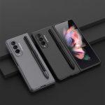 For Samsung Galaxy Z Fold3 5G GKK Ultra-thin Full Coverage Phone Flip Case with Pen Slot(Grey)