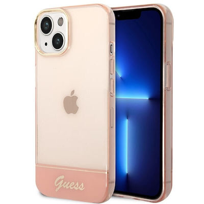 large_20221116230644_e1e3d880 Guess Translucent Back Cover Πλαστικό Ροζ (iPhone 14) - Image 1