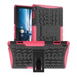 Για Lenovo Tab M10 X605 / X505 Tire Texture Προστατευτική θήκη tablet TPU+PC με θήκη (ροζ)
