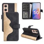 Για OPPO A96 5G Οριζόντια αναποδογυρισμένη δερμάτινη θήκη τηλεφώνου (Μαύρη)