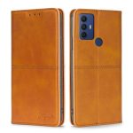 Για TCL 30 SE/306/305/Sharp Aqous V6/V6 Plus Cow Texture Μαγνητική οριζόντια δερμάτινη θήκη τηλεφώνου (ανοιχτό καφέ)