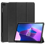 Για Lenovo Tab M10 3rd Gen Custer Pure Color Τρισπτυχωμένη Έξυπνη δερμάτινη θήκη tablet (Μαύρη)