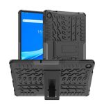 Για Lenovo Tab M10 Plus 10.6 3rd Gen 2022 Tire Texture TPU+PC Αντικραδασμική θήκη με θήκη (Μαύρη)