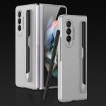 Για Samsung Galaxy Z Fold3 5G GKK Εξαιρετικά λεπτή θήκη πλήρους κάλυψης τηλεφώνου με υποδοχή στυλό (ασημί)