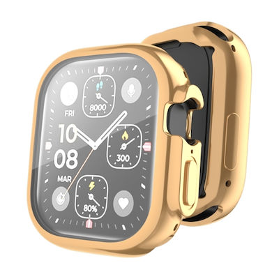 large_20230814193124_afcdf9de Για Apple Watch Ultra 49mm ENKAY Πλήρης κάλυψη, επικαλυμμένη μαλακή θήκη TPU με φιλμ οθόνης (χρυσό) - Image 1