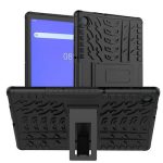 Για Lenovo Tab M10 Plus TB-X606F Tire Texture Προστατευτική θήκη TPU+PC με θήκη (Μαύρη)