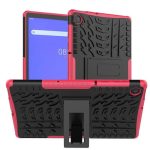 Για Lenovo Tab M10 Plus TB-X606F Tire Texture Προστατευτική θήκη TPU+PC με θήκη (Rose Red)