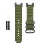 For Amazfit T-Rex / T-Rex Pro / Ares Three-ring Black Buckle Nylon Watch Band (Green)