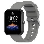 For Amazfit Bip 3 20mm Steps Style Silicone Watch Band(Grey)