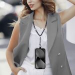 Crystal Diamond Λουράκι Λαιμού για Κινητά Μαύρο - Image 2