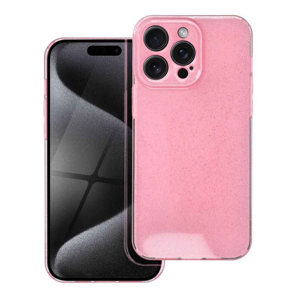 1ce9b1e7532a5858f48369053f2ae9a7 IPHONE CLEAR CASE 2mm BLINK for 15 PRO MAX pink - Image 1