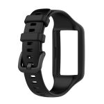 Για Huawei Band 7 / 6 Pro / 6 / Honor Band 6 Universal Integrated Silicone Watch Band (Μαύρο) - Image 4