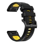 Garmin for  Enduro 2 26mm Two-Color Sports Silicone Watch Band(Black+Yellow)(OEM) - Image 2