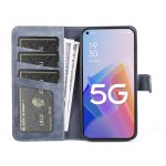 Για OPPO A96 5G Οριζόντια αναποδογυρισμένη δερμάτινη θήκη τηλεφώνου (Μπλε) - Image 5