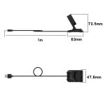 Για Xiaomi Mi Watch Lite / Redmi Watch USB Κάθετη μαγνητική βάση φορτιστή με λειτουργία δεδομένων, μήκος: 1 m (Μαύρο) - Image 2
