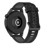 Huawei for  Watch GT 3 SE 22mm Two-color Stripe Silicone Watch Band(Black Dark Grey)(OEM) - Image 4