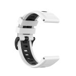 Για Garmin Fenix ​​7S 20mm Δίχρωμο λουράκι σιλικόνης (λευκό μαύρο) - Image 3