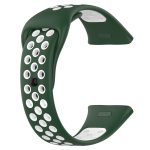 Xiaomi for Redmi Watch 3 Lite/For Redmi Watch 3 Sports λουράκι ρολογιών σιλικόνης δύο χρωμάτων (Σκούρο πράσινο+λευκό)(OEM) - Image 2