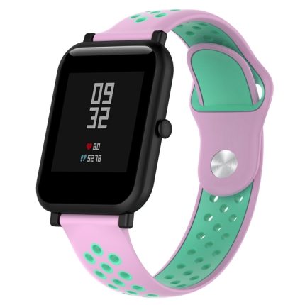Για Huami Amazfit Youth Edition Διχρωμο λουράκι  σιλικόνη (Pink Duck)