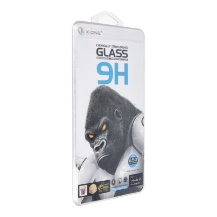 iPhone 15 Pro Max (πλήρη κόλλα) μαύρο/X-ONE Full Cover Extra Strong Crystal Clear tempered glass