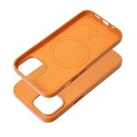 Δερμάτινο κάλυμμα Mag συμβατό με MagSafe για IPHONE 15 πορτοκαλί - Image 3