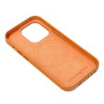 Δερμάτινο κάλυμμα Mag συμβατό με MagSafe για IPHONE 15 πορτοκαλί - Image 2