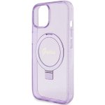 Γνήσια θήκη GUESS Hardcase GUHMP15SHRSGSU για iPhone 15 (Λογότυπο Magsafe / Glitter Script / Βάση δαχτυλιδιού / μωβ) - Image 3
