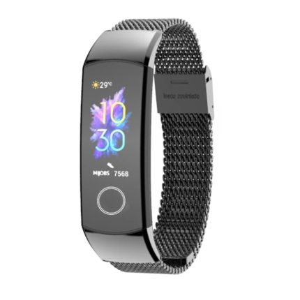 For Honor Band 4 / 5 MIJOBS Milan Stainless Steel Metal Buckle Watch Band(Black)