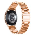 For Samsung Galaxy Watch4 40mm/44mm Universal Flat Head Three-bead Stainless Steel Watch Band(Rose Gold) - Image 3