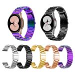 For Samsung Galaxy Watch4 Classic 42mm/46mm Universal Flat Head Three-bead Stainless Steel Watch Band(Colorful) - Image 2
