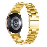 For Samsung Galaxy Watch4 Classic 42mm/46mm Universal Flat Head Three-bead Stainless Steel Watch Band(Gold) - Image 3