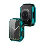 Electroplating Shockproof PC Protective Case with Tempered Glass Film For Apple Watch Series 9 / 8 / 7 41mm(Emerald Green) - Image 3