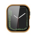 Electroplating Shockproof PC Protective Case with Tempered Glass Film For Apple Watch Series 9 / 8 / 7 41mm(Gold) - Image 4