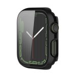 Electroplating Shockproof PC Protective Case with Tempered Glass Film For Apple Watch Series 9 / 8 / 7 41mm(Bright Black) - Image 2