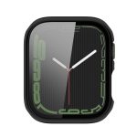 Electroplating Shockproof PC Protective Case with Tempered Glass Film For Apple Watch Series 9 / 8 / 7 41mm(Bright Black) - Image 4