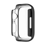 Electroplating Shockproof PC Protective Case with Tempered Glass Film For Apple Watch Series 9 / 8 / 7 41mm(Bright Black) - Image 5