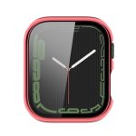 Electroplating Shockproof PC Protective Case with Tempered Glass Film For Apple Watch Series 9 / 8 / 7 41mm(Rose Gold) - Image 4