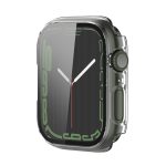 Electroplating Shockproof PC Protective Case with Tempered Glass Film For Apple Watch Series 9 / 8 / 7 41mm(Transparent White) - Image 2