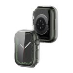 Electroplating Shockproof PC Protective Case with Tempered Glass Film For Apple Watch Series 9 / 8 / 7 41mm(Transparent White) - Image 3
