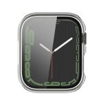 Electroplating Shockproof PC Protective Case with Tempered Glass Film For Apple Watch Series 9 / 8 / 7 41mm(Transparent White) - Image 4