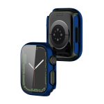 Electroplating Shockproof PC Protective Case with Tempered Glass Film For Apple Watch Series 9 / 8 / 7 41mm(Starry Blue) - Image 3