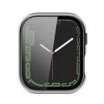 Electroplating Shockproof PC Protective Case with Tempered Glass Film For Apple Watch Series 9 / 8 / 7 41mm(Silver) - Image 4