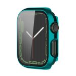 Electroplating Shockproof PC Protective Case with Tempered Glass Film For Apple Watch Series 9 / 8 / 7 45mm(Emerald Green) - Image 2